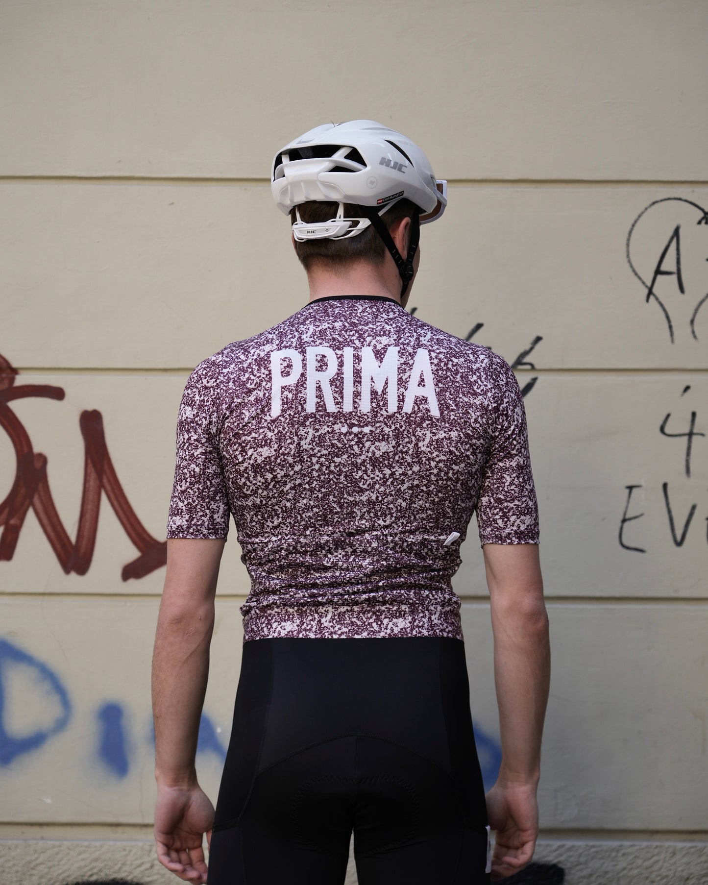 PRIMA solo no-zip jersey Marble Wine