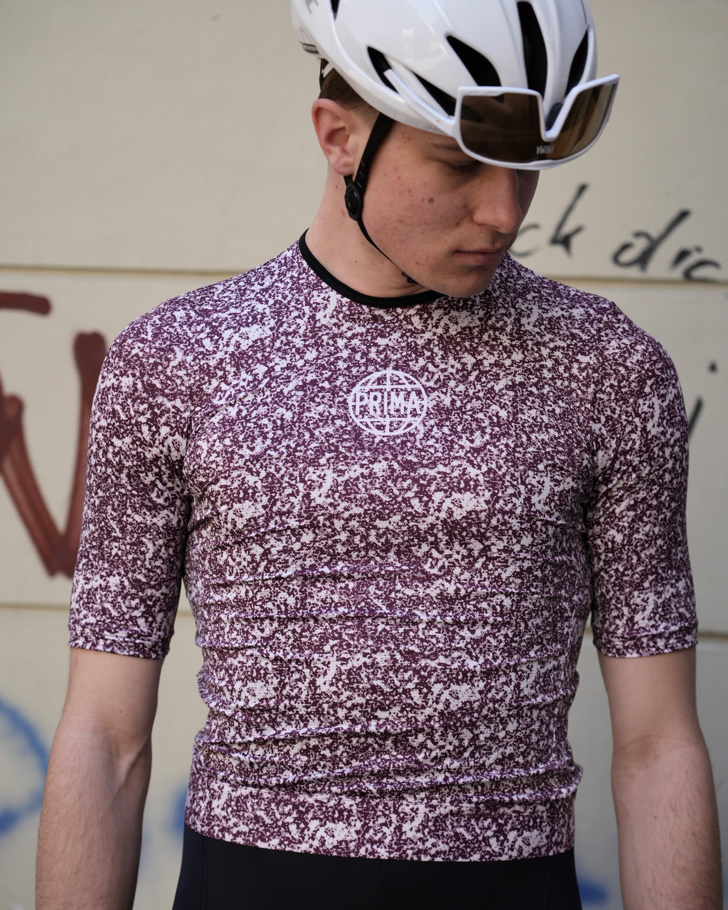 PRIMA solo no-zip jersey Marble Wine