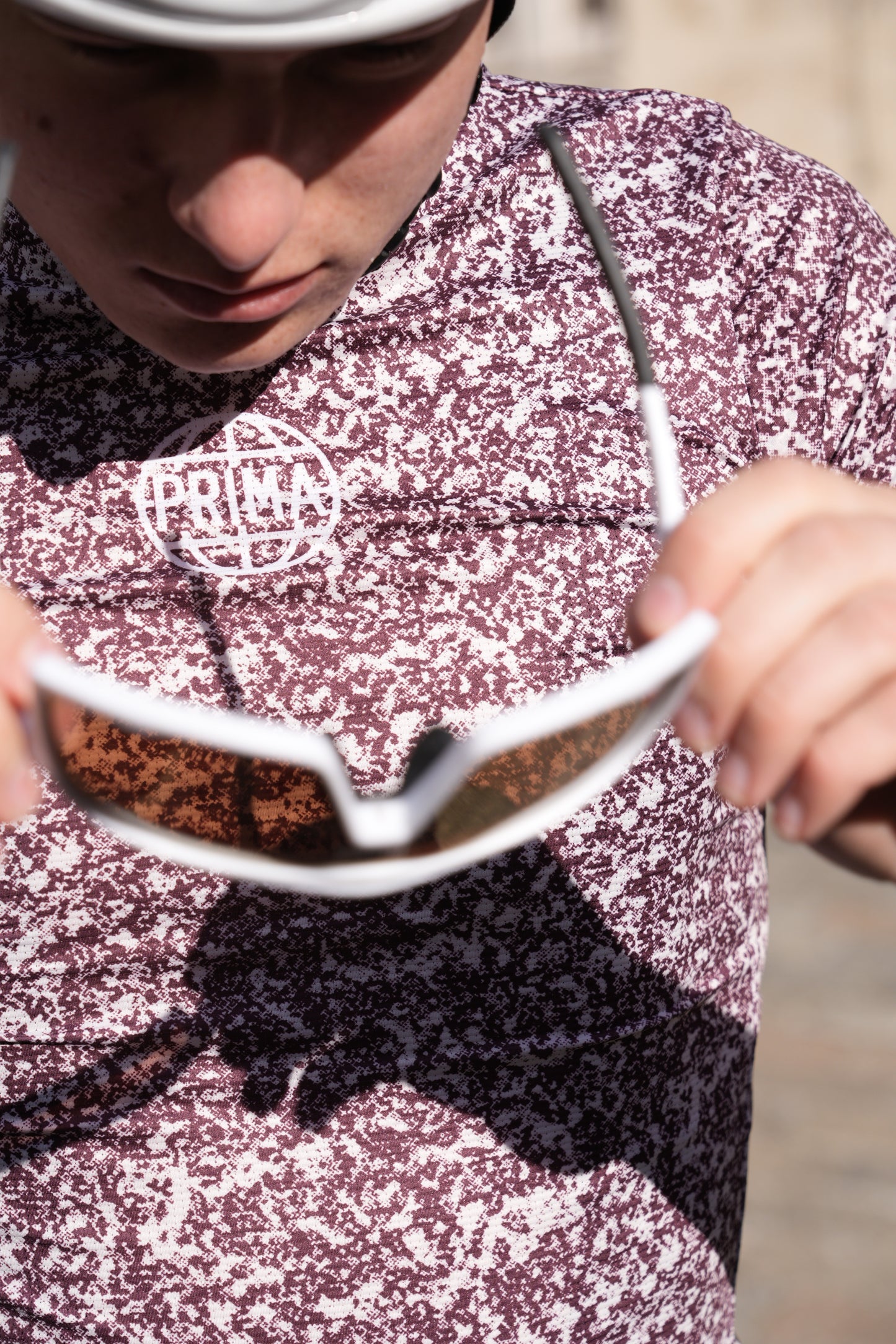 PRIMA solo no-zip jersey Marble Wine