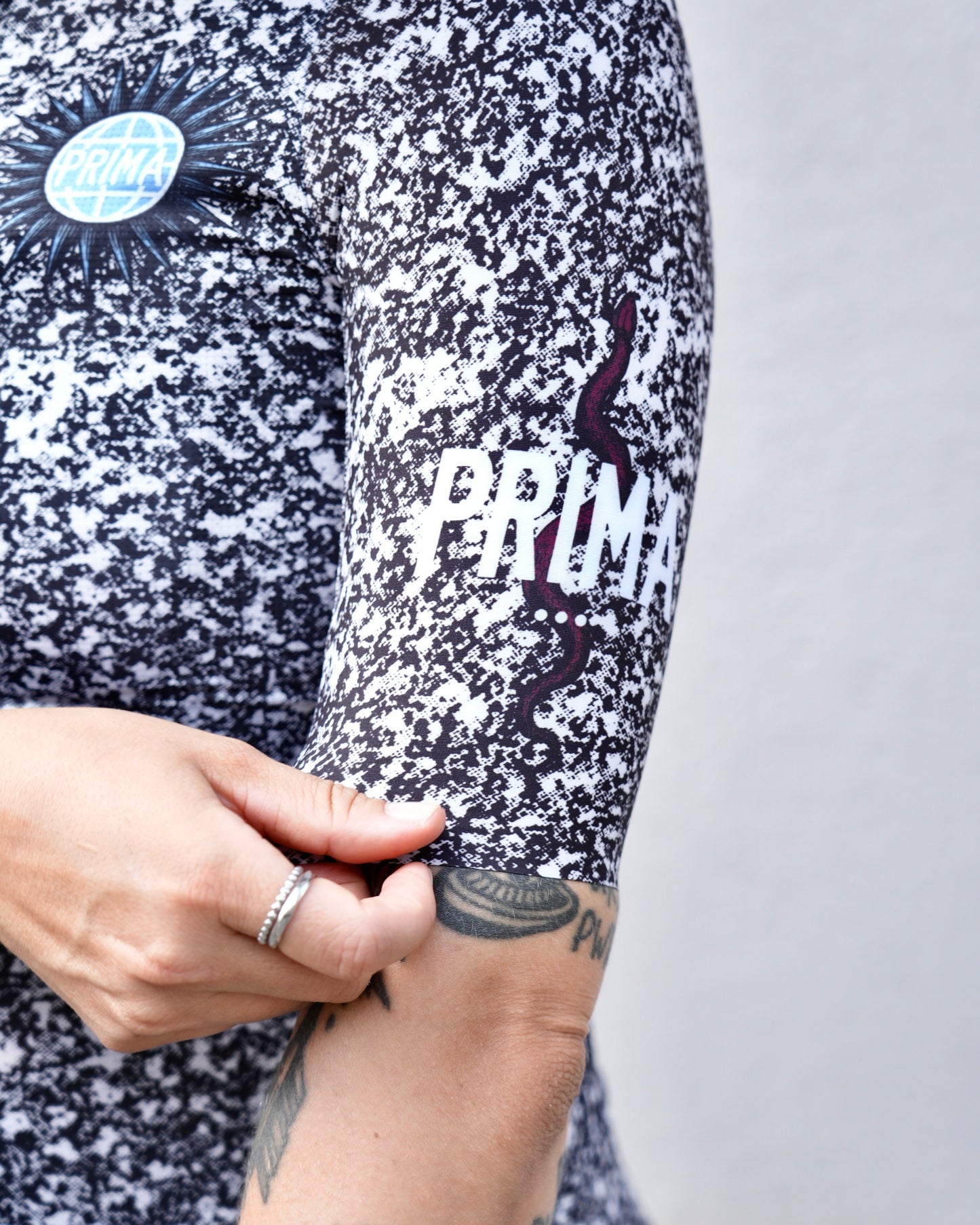 PRIMA base jersey women Marble Black