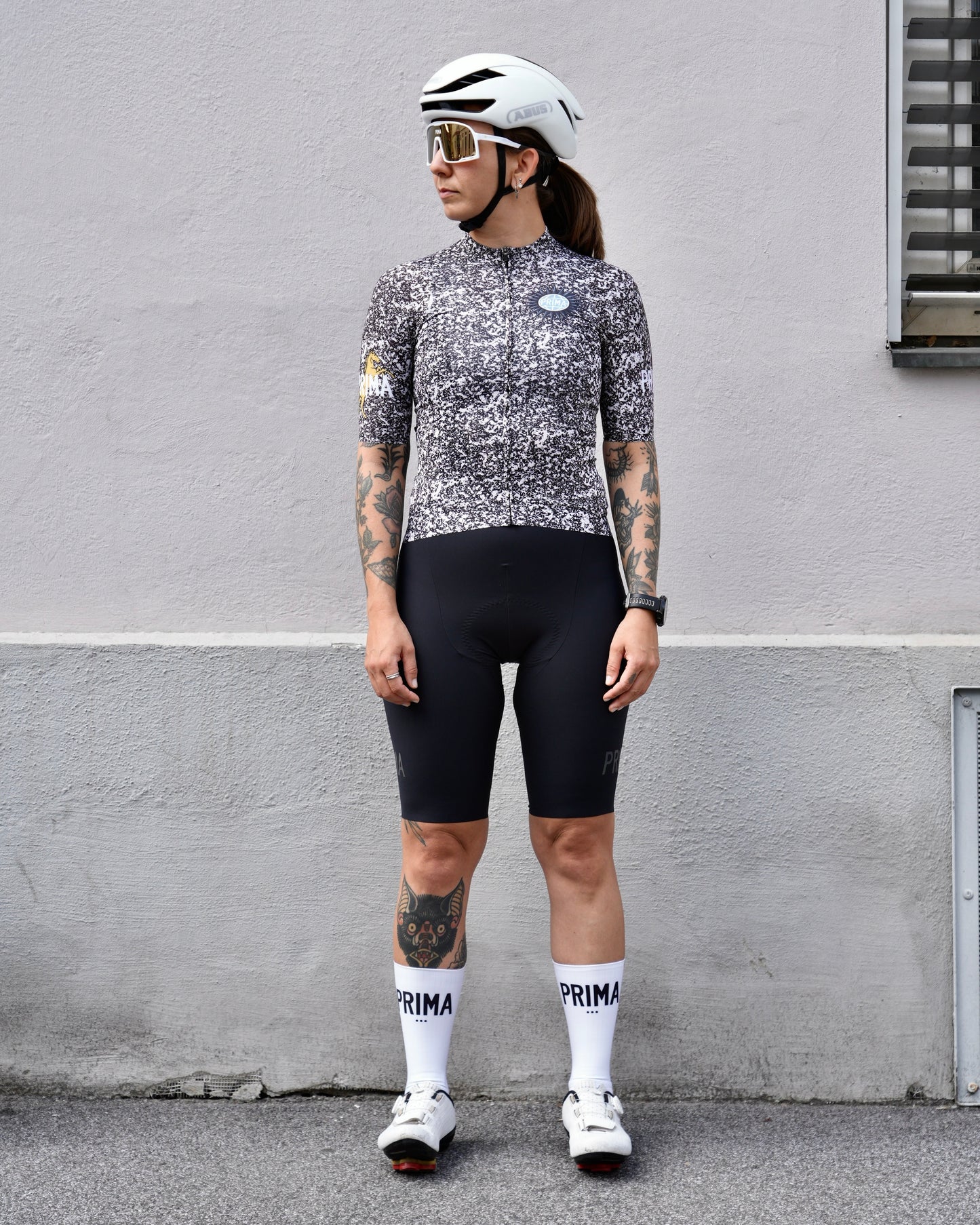 PRIMA base jersey women Marble Black
