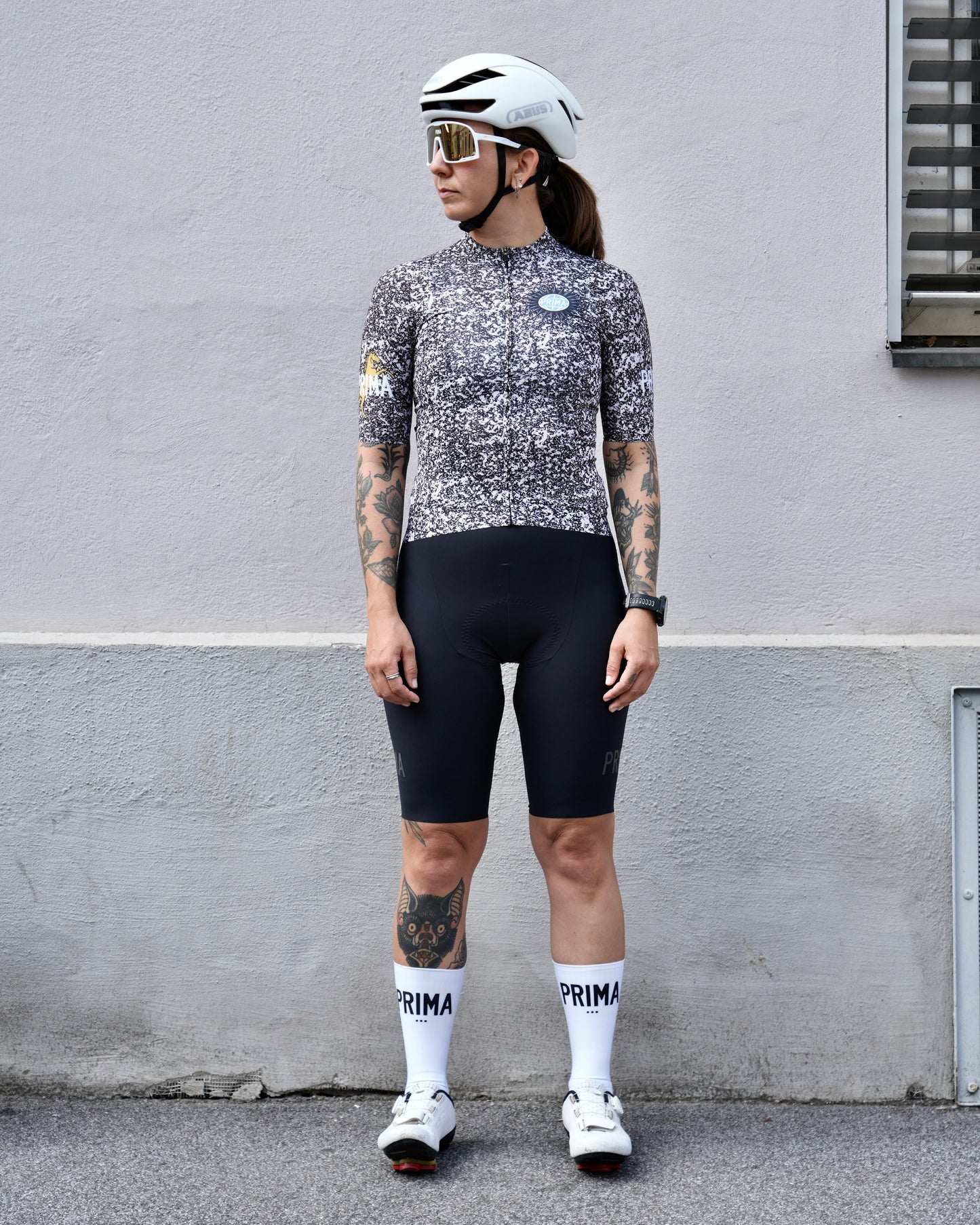 PRIMA base jersey women Marble Black