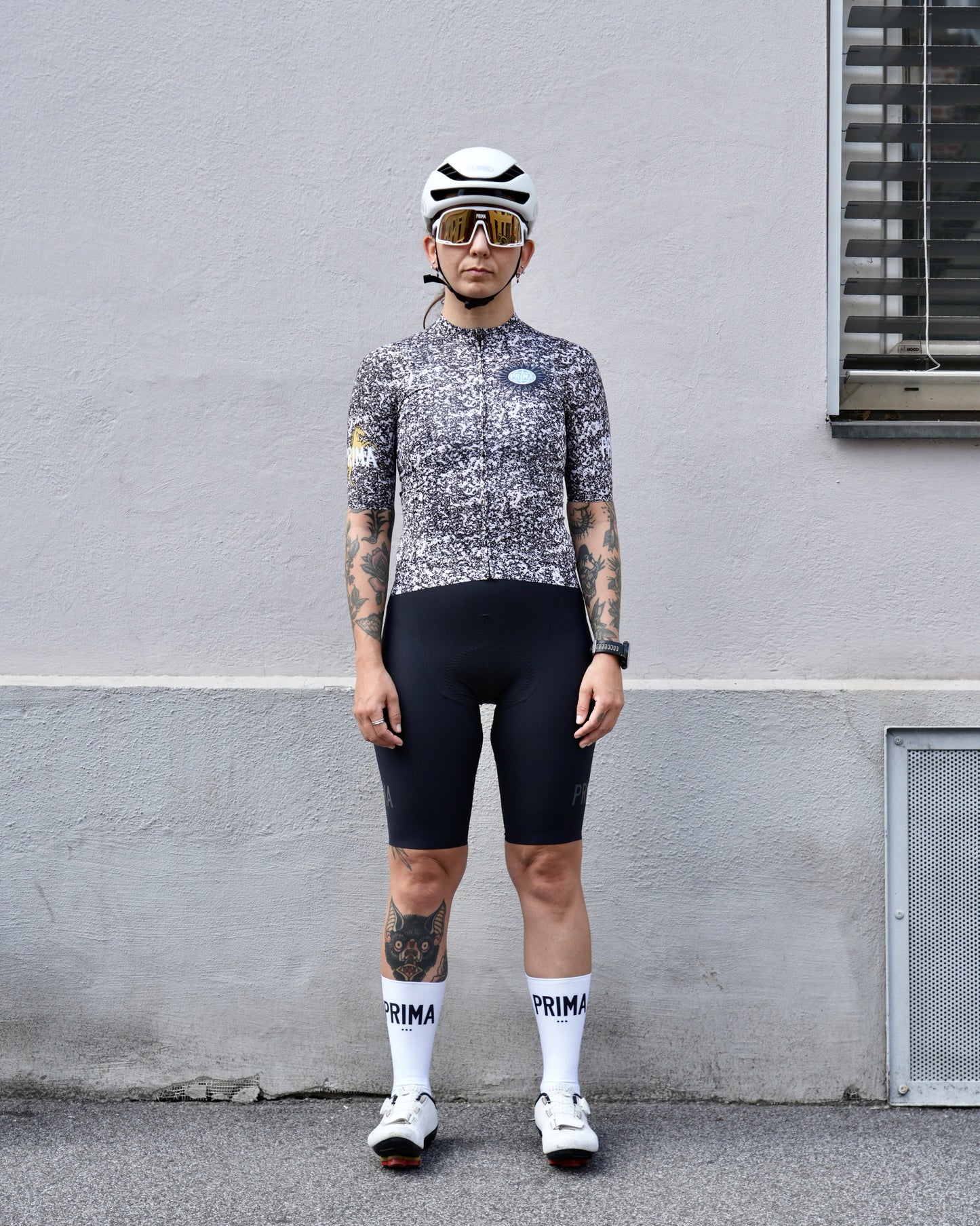 PRIMA base jersey women Marble Black