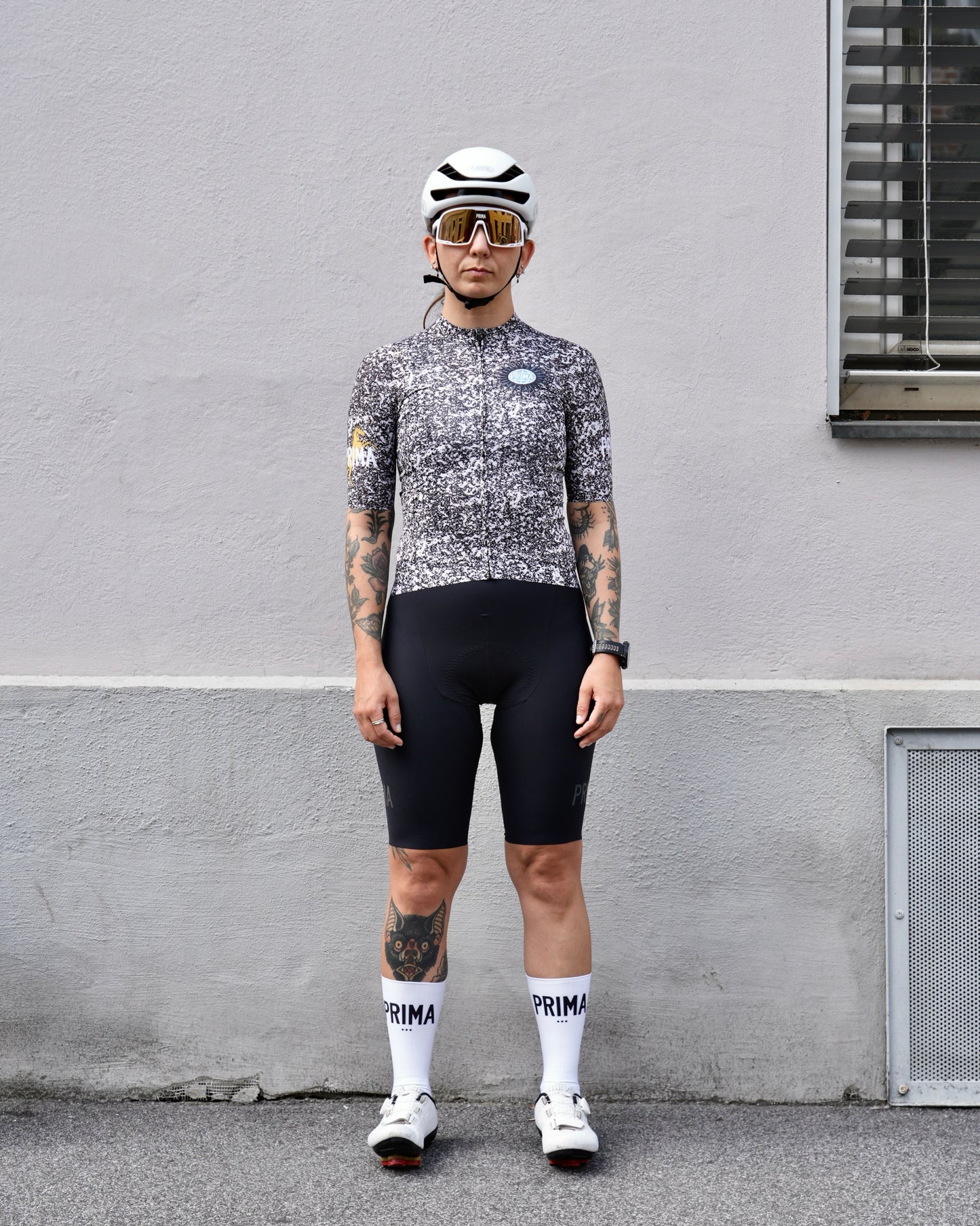 PRIMA base jersey women Marble Black