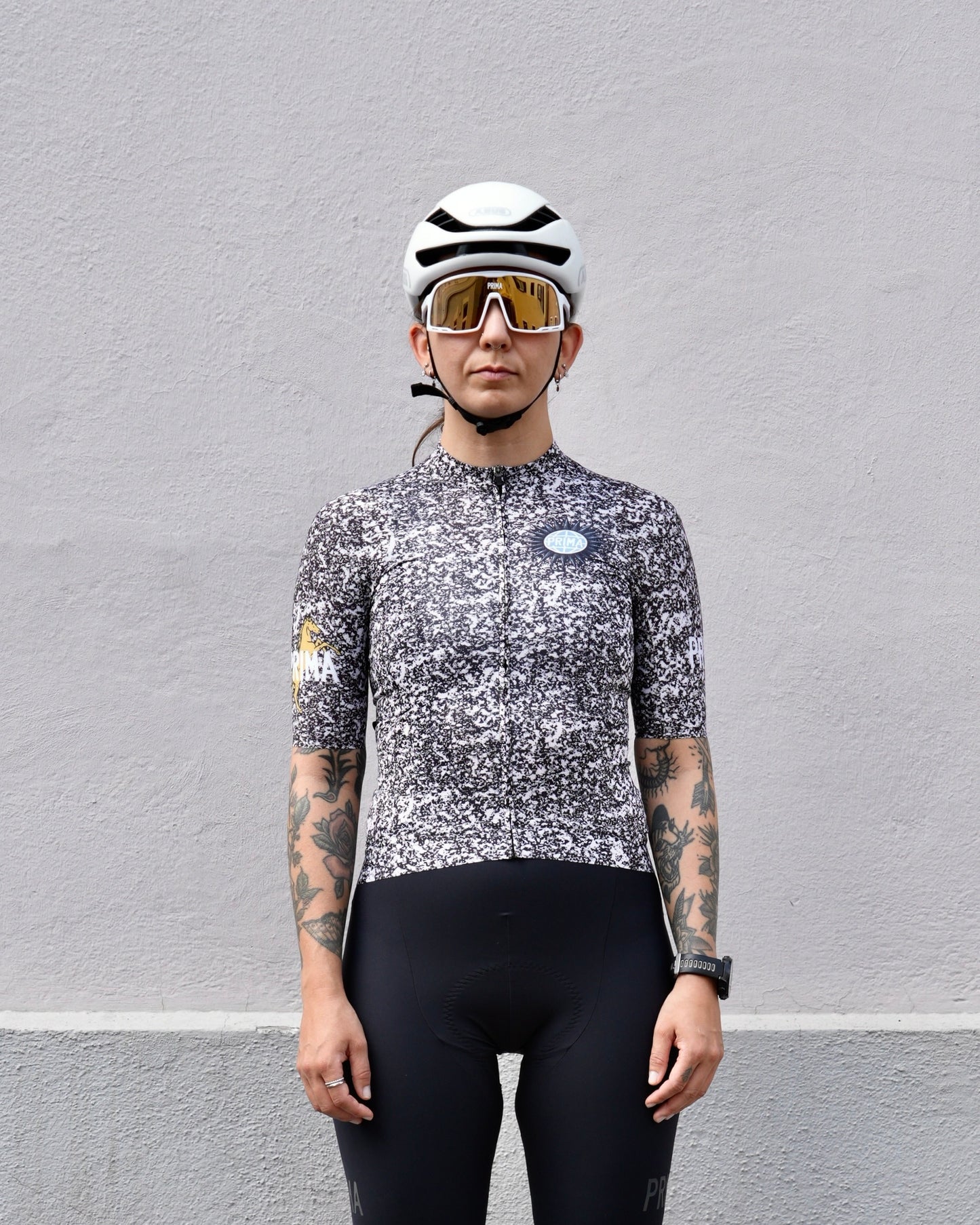 PRIMA base jersey women Marble Black