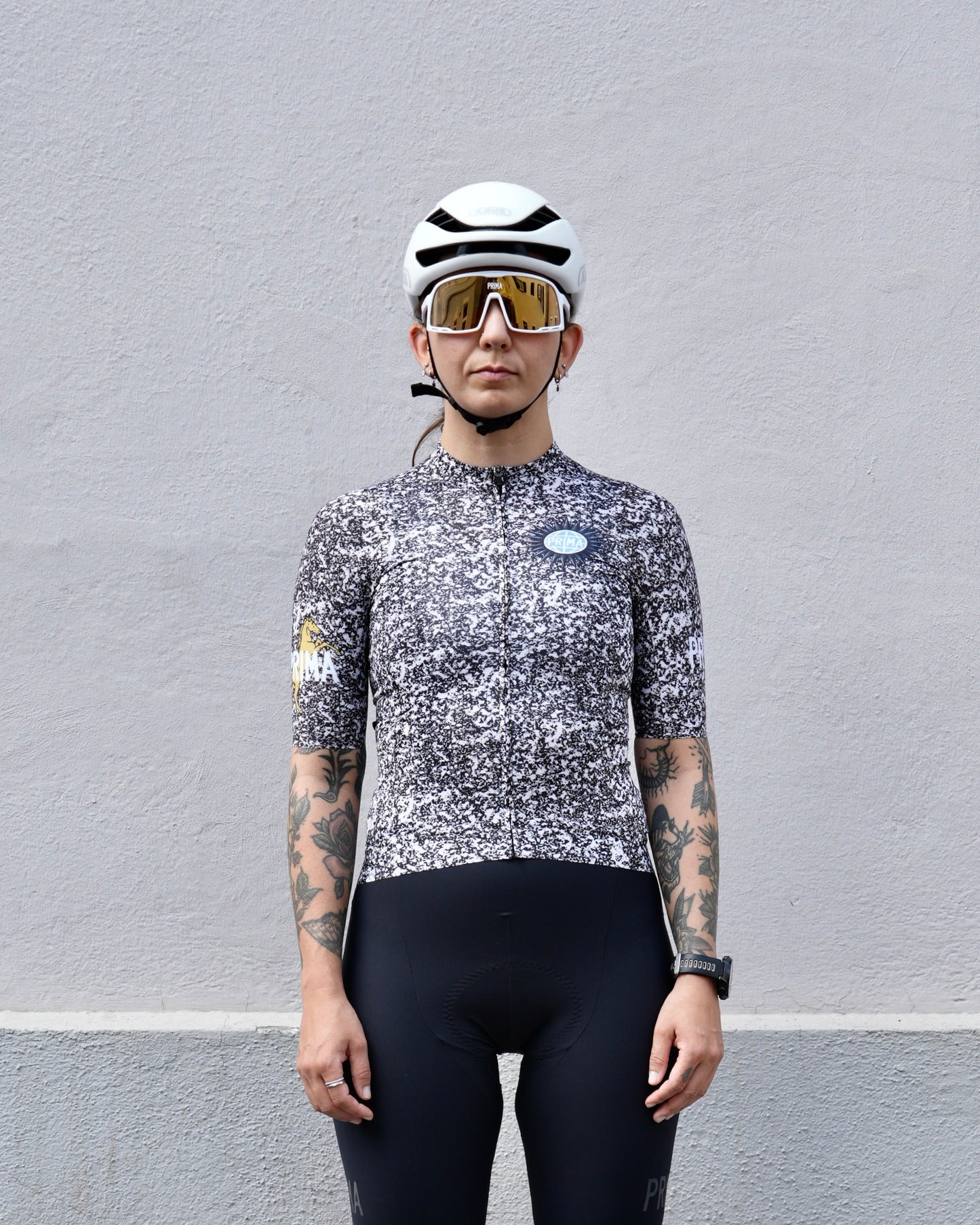 PRIMA base jersey women Marble Black