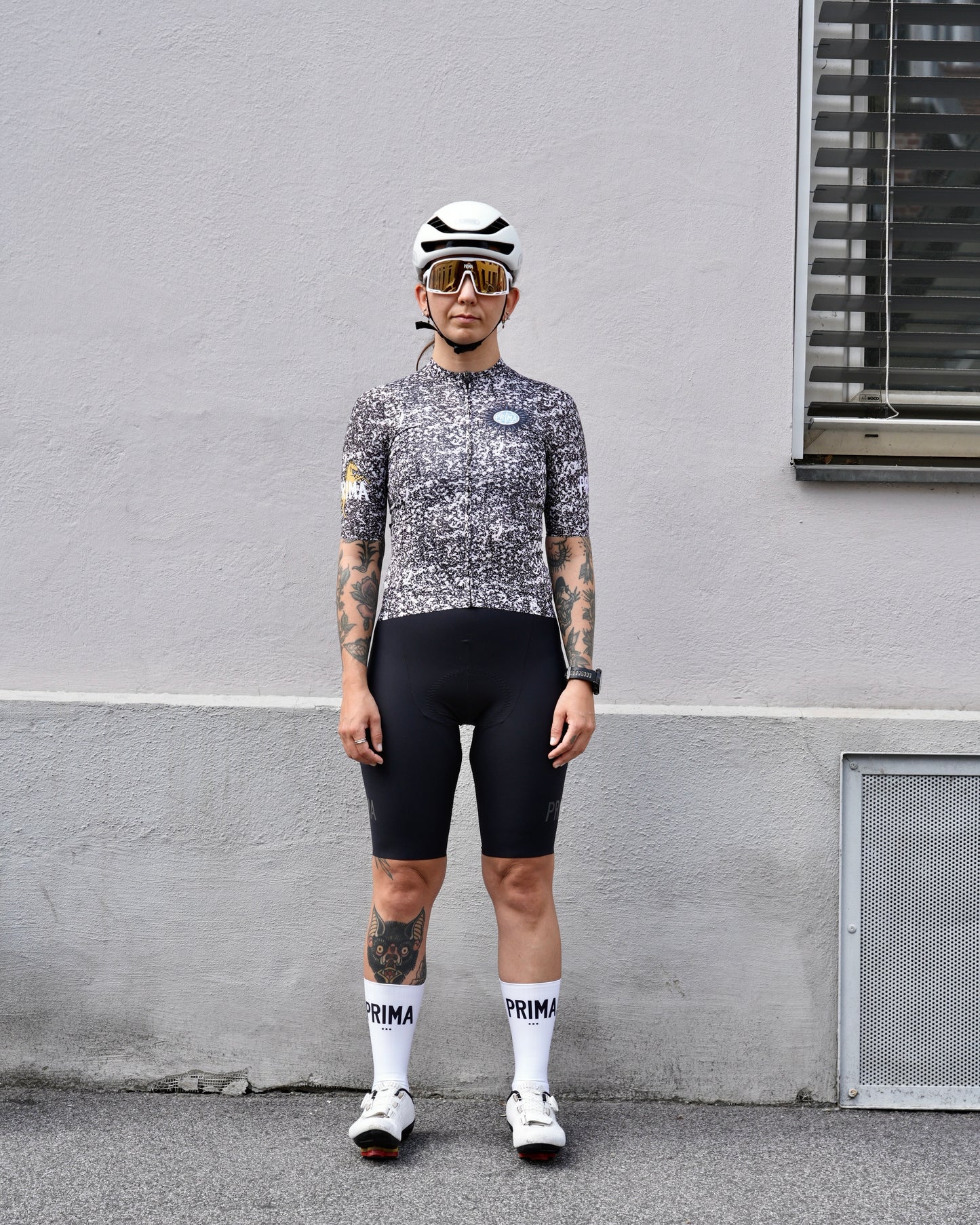 PRIMA base jersey women Marble Black