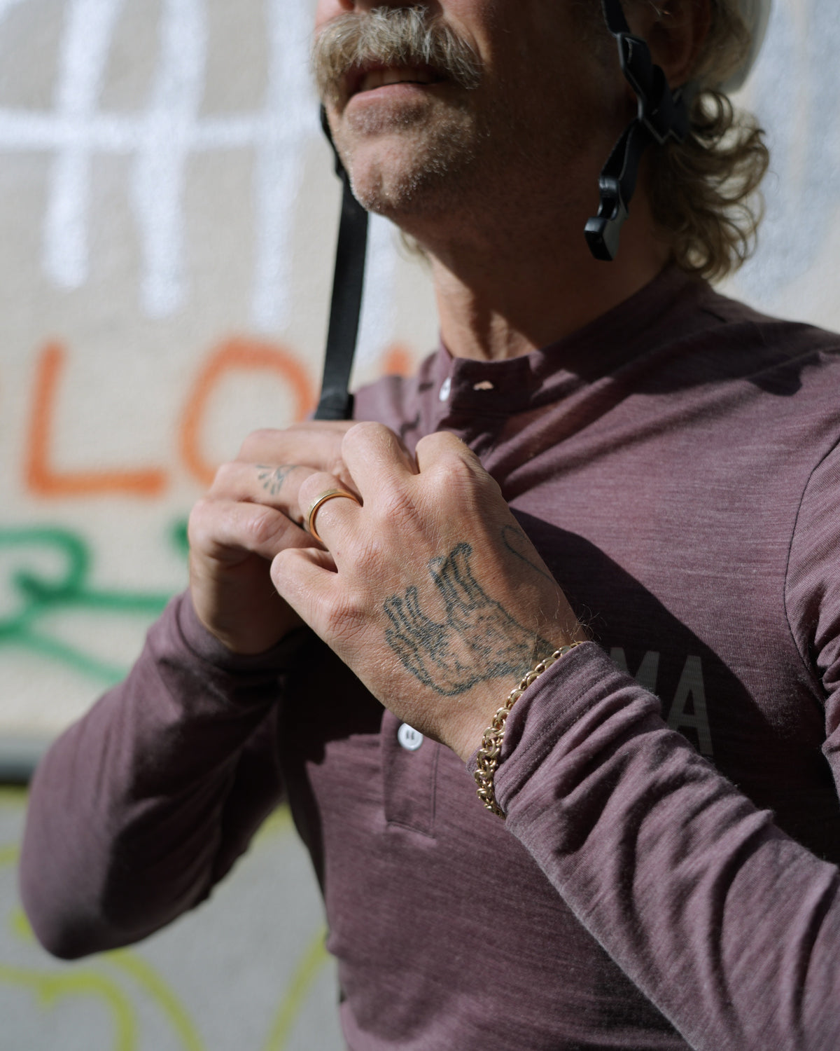 PRIMA merino long sleeve button jersey
