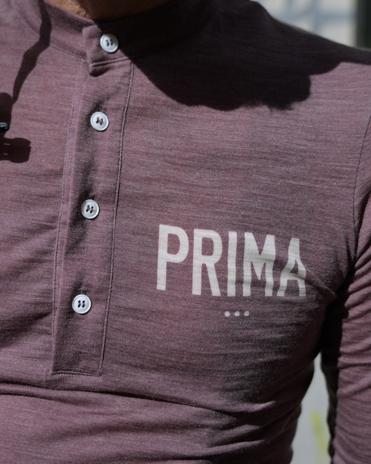 PRIMA merino long sleeve button jersey