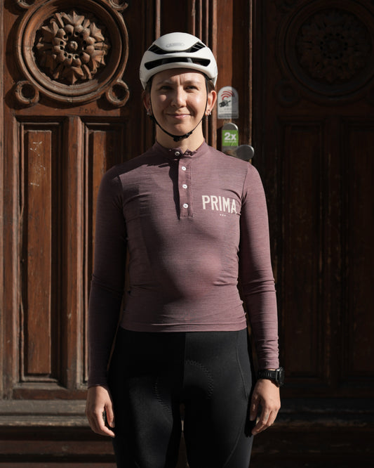 PRIMA merino women long sleeve button jersey